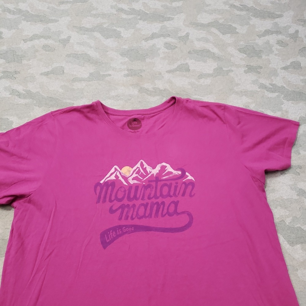 Life Is Good Top Womens 2XL Purple Crusher Tee Short Sleeve Mountain Mama - Picture 3 of 9